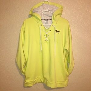 VS PINK SHERPA HOODIE SIZE L